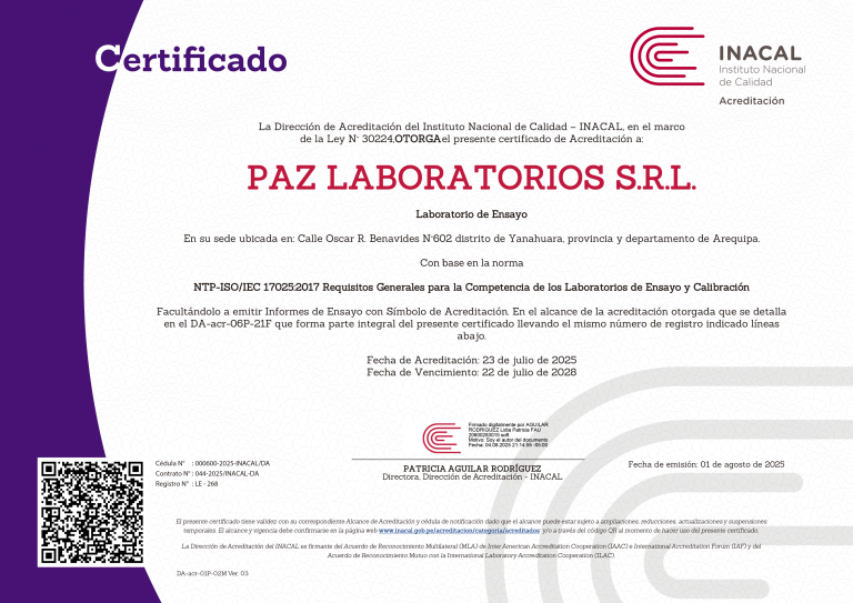 Certificado Ensayo 06012026